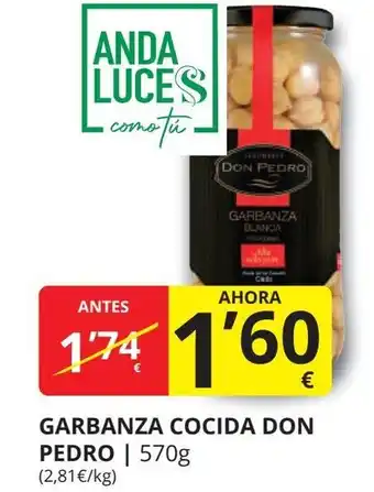 Supermercados MAS DON PEDRO Garbanza cocida oferta