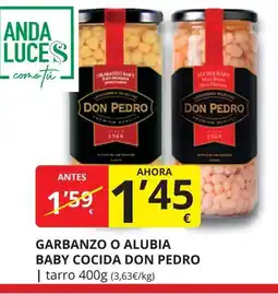 Supermercados MAS DON PEDRO Garbanzo o alubia baby cocida oferta