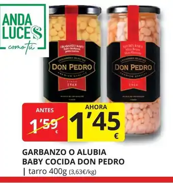 Supermercados MAS DON PEDRO Garbanzo o alubia baby cocida oferta