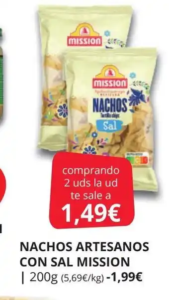 Supermercados MAS Nachos artesanos con sal mission oferta