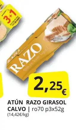 Supermercados MAS CALVO Atún razo girasol oferta