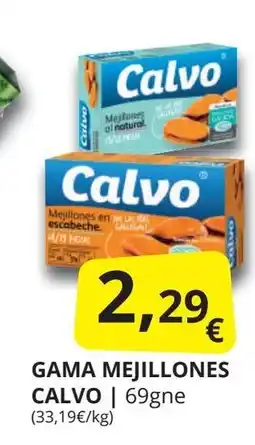 Supermercados MAS CALVO Gama mejillones oferta