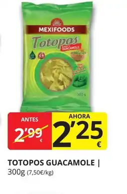 Supermercados MAS Totopos guacamole oferta