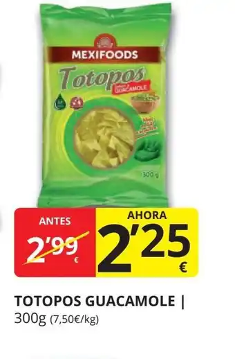 Supermercados MAS Totopos guacamole oferta