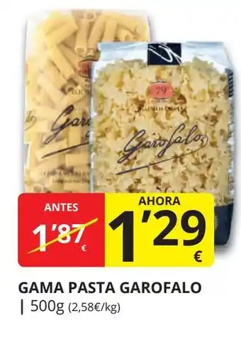 Supermercados MAS GAROFALO Gama pasta oferta