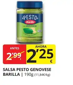 Supermercados MAS BARILLA Salsa pesto genovese oferta