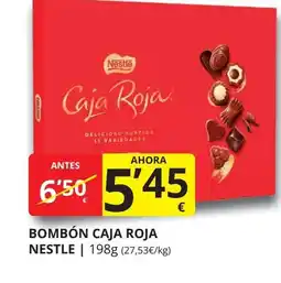 Supermercados MAS Bombón caja roja nestle oferta