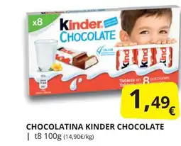 Supermercados MAS Chocolatina kinder chocolate oferta