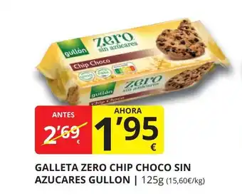 Supermercados MAS GULLON Galleta zero chip choco sin azucares oferta