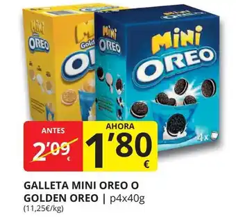 Supermercados MAS OREO Galleta mini oreo o golden oferta