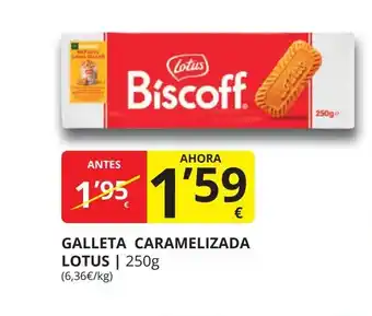 Supermercados MAS LOTUS Galleta caramelizada oferta