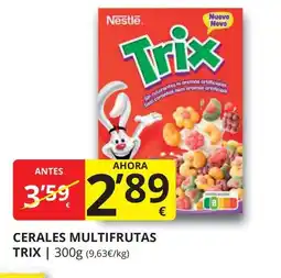 Supermercados MAS TRIX Cerales multifrutas oferta