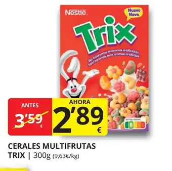 Supermercados MAS TRIX Cerales multifrutas oferta