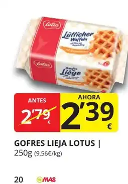 Supermercados MAS LOTUS Gofres lieja oferta