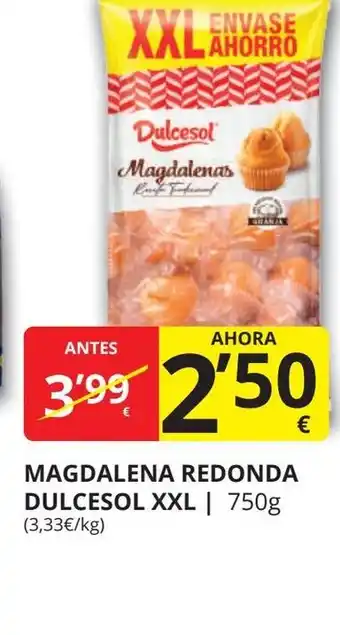 Supermercados MAS Magdalena redonda dulcesol xxl oferta