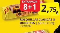 Supermercados MAS DONETTES Rosquillas clásicas o oferta