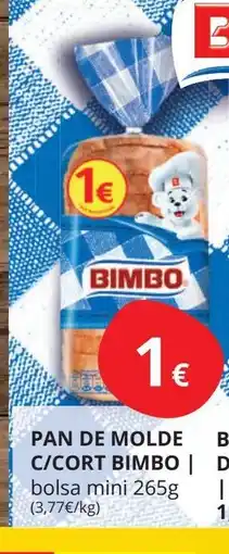 Supermercados MAS BIMBO Pan de molde c/cort oferta