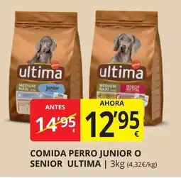 Supermercados MAS ULTIMA Comida perro junior o senior oferta