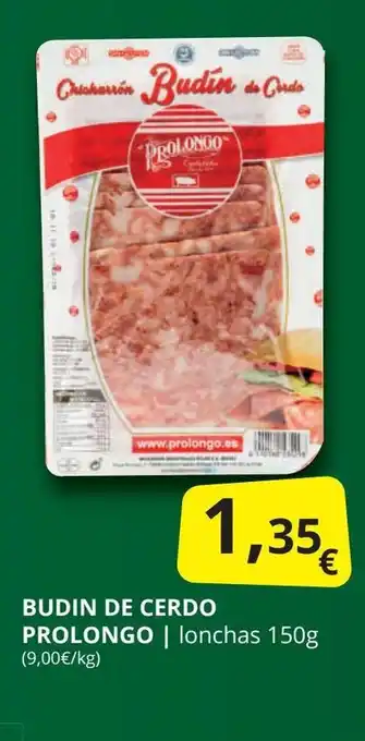 Supermercados MAS Budin de cerdo oferta