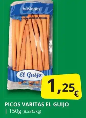 Supermercados MAS EL GUIJO Picos varitas oferta