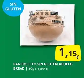 Supermercados MAS Pan bollito sin gluten abuelo bread oferta