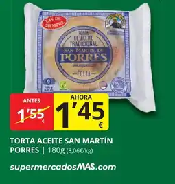 Supermercados MAS Torta aceite san martín porres oferta