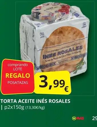 Supermercados MAS Torta aceite inés rosales oferta