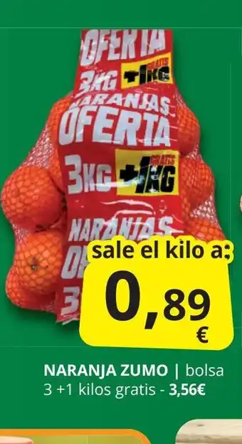 Supermercados MAS Naranja zumo oferta