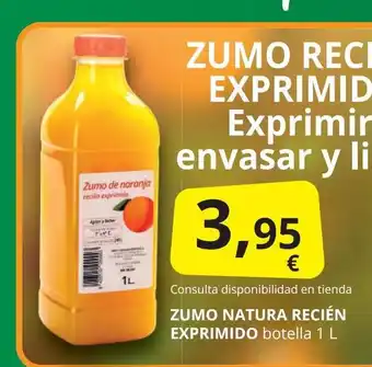 Supermercados MAS Zumo recién exprimido oferta