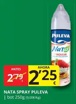 Supermercados MAS PULEVA Nata spray oferta