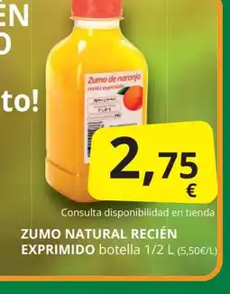 Supermercados MAS Zumo natural recién exprimido oferta