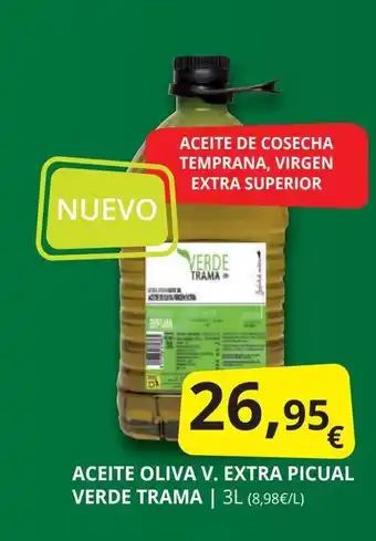 Supermercados MAS Aceite oliva v. extra picual verde trama oferta