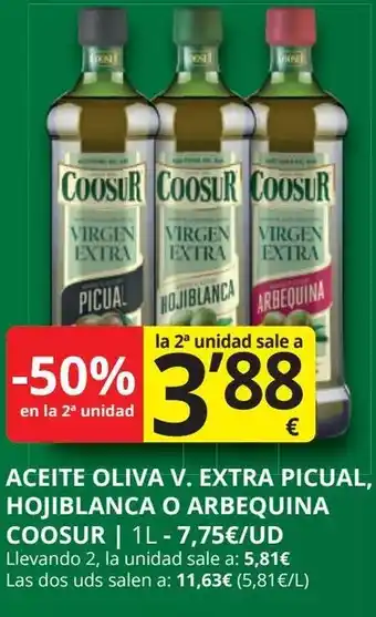 Supermercados MAS Aceite oliva v. extra picual, hojiblanca o arbequina oferta