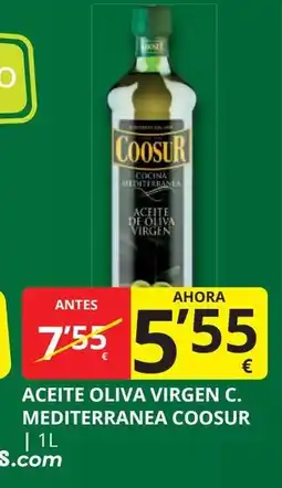 Supermercados MAS COOSUR Aceite oliva virgen c. mediterranea oferta