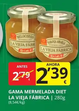 Supermercados MAS Gama mermelada diet la vieja fábrica oferta