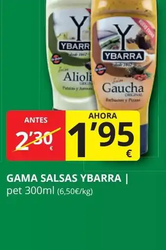 Supermercados MAS YBARRA Gama salsas oferta