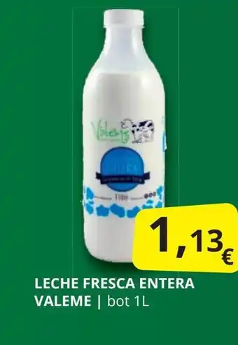 Supermercados MAS VALEME Leche fresca entera oferta