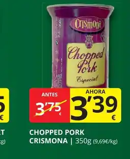 Supermercados MAS CRISMONA Chopped pork oferta