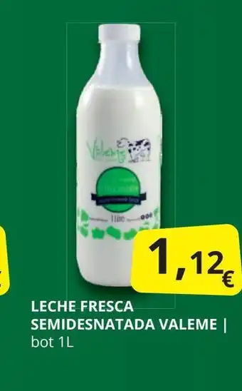 Supermercados MAS VALEME Leche fresca semidesnatada oferta