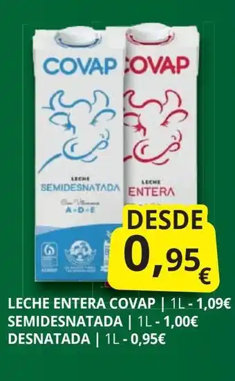 Supermercados MAS COVAP Leche entera oferta