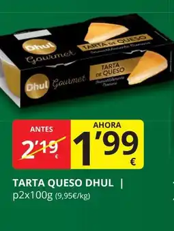 Supermercados MAS DHUL Tarta queso oferta