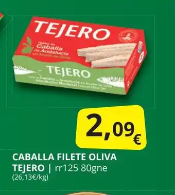 Supermercados MAS TEJERO Caballa filete oliva oferta