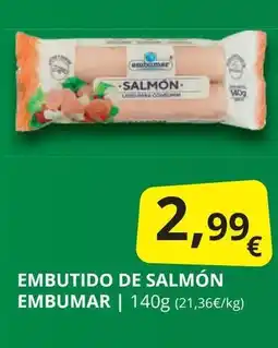 Supermercados MAS EMBUMAR Embutido de salmón oferta