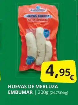 Supermercados MAS EMBUMAR Huevas de merluza oferta