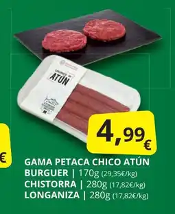 Supermercados MAS Gama petaca chico atún burguer oferta