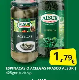 Supermercados MAS ALSUR Espinacas o acelgas frasco oferta