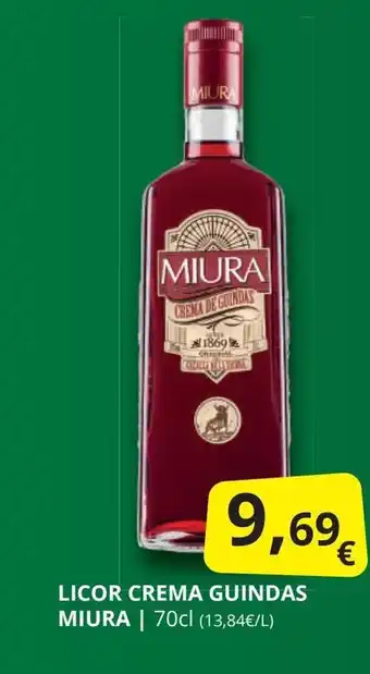 Supermercados MAS MIURA Licor crema guindas oferta