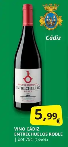 Supermercados MAS Vino cádiz entrechuelos roble oferta