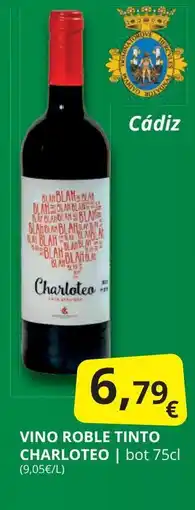 Supermercados MAS CHARLOTEO Vino roble tinto oferta