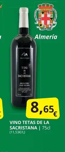 Supermercados MAS Vino tetas de la sacristana oferta